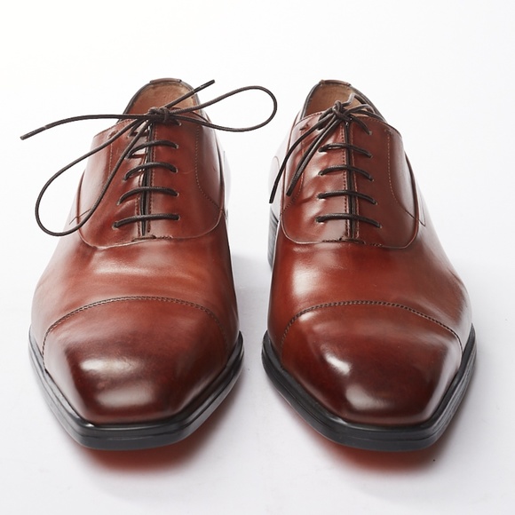 🆕️ NWT Santoni Brown Cap-toe Oxford Sz 8UK/9US - Picture 6 of 8